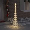 LED Kalėdų medis s stovu Šilta balta 51 x 51 x 190 cm metalas