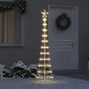 LED Kalėdų medis s stovu Šilta balta 51 x 51 x 190 cm metalas