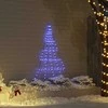 LED Kalėdinė eglutė su žemės kuoleliais Mėlyna 182 cm metalas