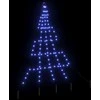 LED Kalėdinė eglutė su žemės kuoleliais Mėlyna 182 cm metalas