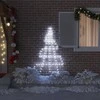 LED Kalėdinė eglutė su žemės kuoleliais Šalta balta 182 cm