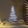 LED Kalėdinė eglutė su žemės kuoleliais Šalta balta 182 cm