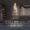 LED Kalėdinė eglutė su žemės kuoleliais Įvairiaspalvis 306 cm