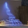 LED Kalėdinė eglutė su žemės kuoleliais Mėlyna 306 cm metalas