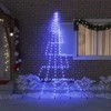 LED Kalėdinė eglutė su žemės kuoleliais Mėlyna 306 cm metalas