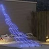 LED Kalėdinė eglutė su žemės kuoleliais Mėlyna 511 cm metalas