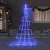 LED Kalėdinė eglutė su žemės kuoleliais Mėlyna 511 cm metalas