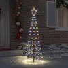LED Kalėdinė eglutė su žemės kuoleliais Įvairiaspalvis 250 cm