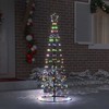 LED Kalėdų medis EKENAS 250 cm 390 LED Įvairių spalvų Plienas