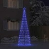 LED Kalėdinė eglutė su žemės kuoleliais Mėlyna 400 cm Geležis