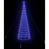 LED Kalėdinė eglutė su žemės kuoleliais Mėlyna 400 cm Geležis