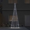 LED Kalėdinė eglutė su žemės kuoleliais Šalta balta 400 cm