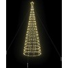 LED Kalėdinė eglutė su žemės kuoleliais Auksinė 400 cm Geležis