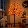 LED klevo Kalėdų eglutė Ruda 120 cm Plastmasė 48 LED