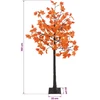 LED klevo Kalėdų eglutė Ruda 22 x 22 x 150 cm Plastmasė 96 LED