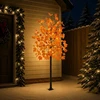 LED klevo Kalėdų eglutė Ruda 240 cm Plastmasė 192 LED