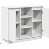 LED Bufetas Balta 90 x 32 x 75 cm Apdirbta mediena