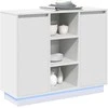 LED Bufetas Balta 90 x 32 x 75 cm Apdirbta mediena