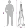 LED kūginė kalėdinė eglutė 180 cm 250 LED Šilta balta Plienas