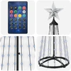 LED kūginė kalėdinė eglutė 180 cm 250 LED Įvairių spalvų