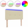 LED galvūgalis su LED juostelėmis Kreminė 80 cm audinys