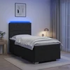 Lova LED lovos čiužinys su LED apšvietimu Juoda 90 x 190 cm Audinys