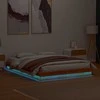 LED lovos rėmas, vaško rudas, 150x200cm, pušies masyvas