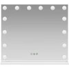 LED makiažo veidrodis Balta 50 x 10 x 44 cm Stiklas ir plienas