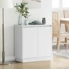 LED Bufetas skirtas Balta 71 x 34,5 x 75 cm Apdirbta mediena