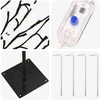 LED rutuliukų Kalėdų eglutė Juoda 150 cm Plienas 185 LED