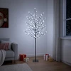 LED rutuliukų Kalėdų eglutė Juoda 150 cm Plienas 185 LED