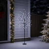 LED rutuliukų Kalėdų eglutė Juoda 150 cm Plienas 185 LED