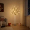 LED rutuliukų Kalėdų eglutė Juoda 18 x 18 x 120 cm Plienas