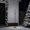 LED rutuliukų Kalėdų eglutė Juoda 180 cm Plienas 220 LED