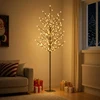 LED rutuliukų Kalėdų eglutė Juoda 180 cm Plienas 220 LED