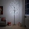 LED rutuliukų Kalėdų eglutė Juoda 240 cm Plienas 280 LED