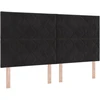 LED saugojimo lova su čiužiniu Juoda 180 x 200 cm Aksomas