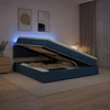 LED saugojimo lova su čiužiniu Mėlyna 180 x 200 cm Audinys