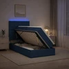 LED saugojimo lova su čiužiniu Mėlyna 90 x 200 cm Audinys