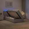 LED saugojimo lova su čiužiniu Šviesiai pilka 100 x 200 cm