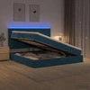 LED saugojimo lova su čiužiniu Tamsiai mėlyna 200 x 200 cm