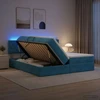 LED saugojimo lova su čiužiniu Tamsiai mėlyna 200 x 200 cm