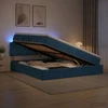 LED saugojimo lova su čiužiniu Tamsiai mėlyna 180 x 200 cm