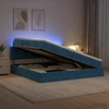 LED saugojimo lova su čiužiniu Tamsiai mėlyna 200 x 200 cm