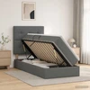 LED saugojimo lova su čiužiniu Tamsiai pilka 90 x 190 cm