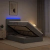 LED saugojimo lova su čiužiniu Tamsiai pilka 120 x 200 cm