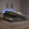 LED saugojimo lova su čiužiniu Tamsiai pilka 180 x 200 cm