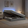 LED saugojimo lova su čiužiniu Tamsiai pilka 180 x 200 cm