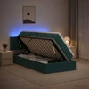LED saugojimo lova su čiužiniu Tamsiai žalia 100 x 200 cm
