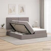 LED saugojimo lova su čiužiniu Taupe 180 x 200 cm Audinys